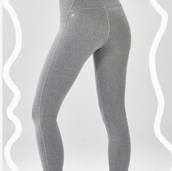 New Fabletics High Waist Heathered Gray BOOST Leggings - Picture 7 of 8